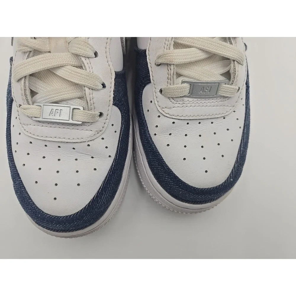NIKE AIR FORCE‎ 1 LOW LV8 GS DENIM BOY'S WALKING SHOES SIZE 4Y DJ5180 Womens 5.5